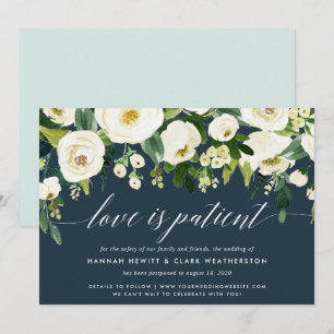 Alabaster Floral Wedding Postponement Announcement