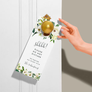Alabaster Floral Wedding Welcome/Do Not Disturb Door Hanger