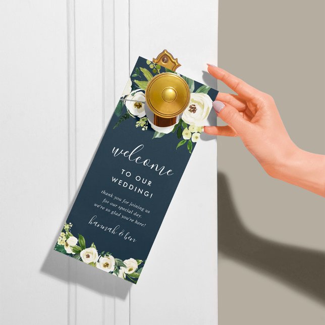 Alabaster Floral Wedding Welcome/Do Not Disturb Door Hanger (Creator Uploaded)