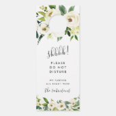 Alabaster Floral Wedding Welcome/Do Not Disturb Door Hanger (Front)