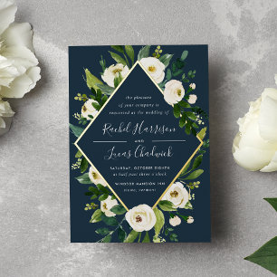 Alabaster Green & White Floral Frame Wedding