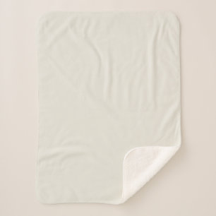 Alabaster (solid colour)  sherpa blanket