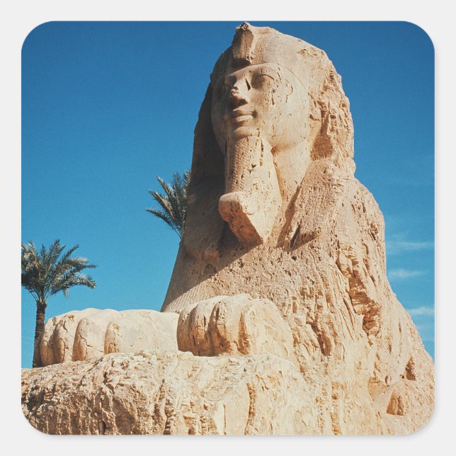 Alabaster Sphinx, New Kingdom Square Sticker (Front)