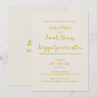 Alabaster White Gold Happily Ever After Wedding