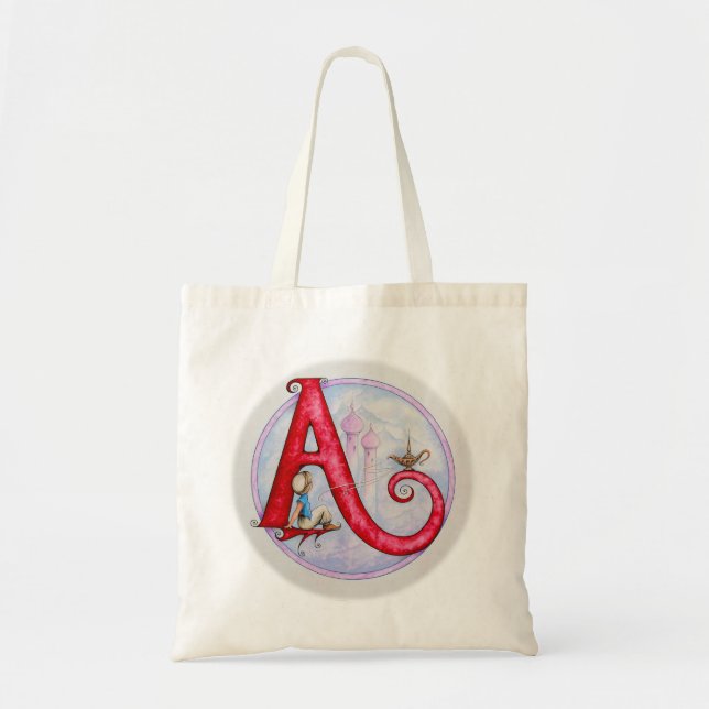 Aladdin, A lamp, A wish Tote Bag (Front)