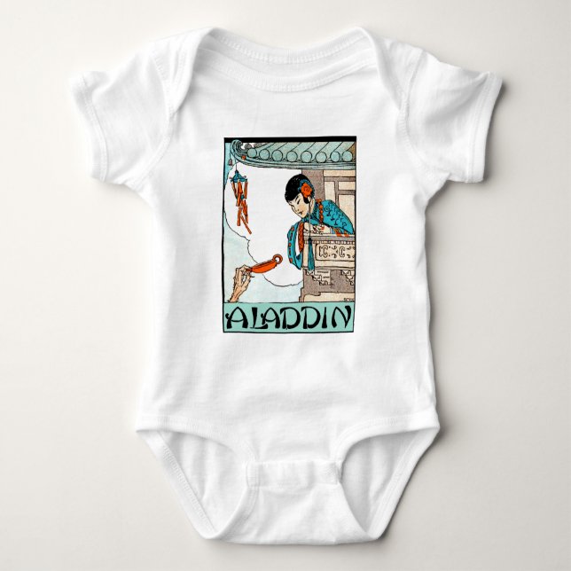 Aladdin Chinese Vintage Magic Lantern  Baby Bodysuit (Front)