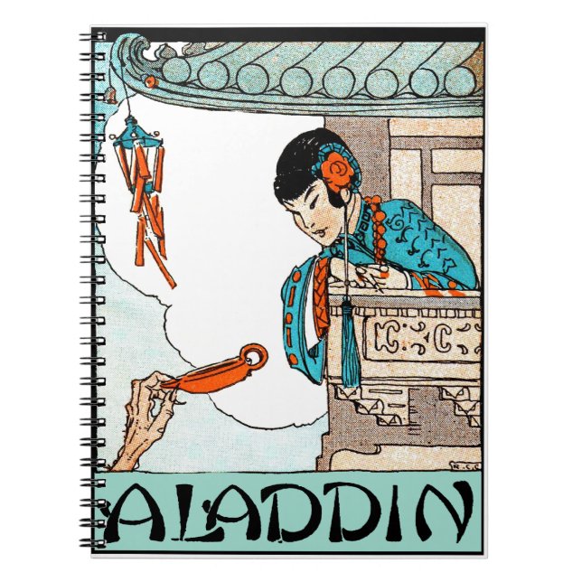 Aladdin Chinese Vintage Magic Lantern  Spiral Notebook (Front)