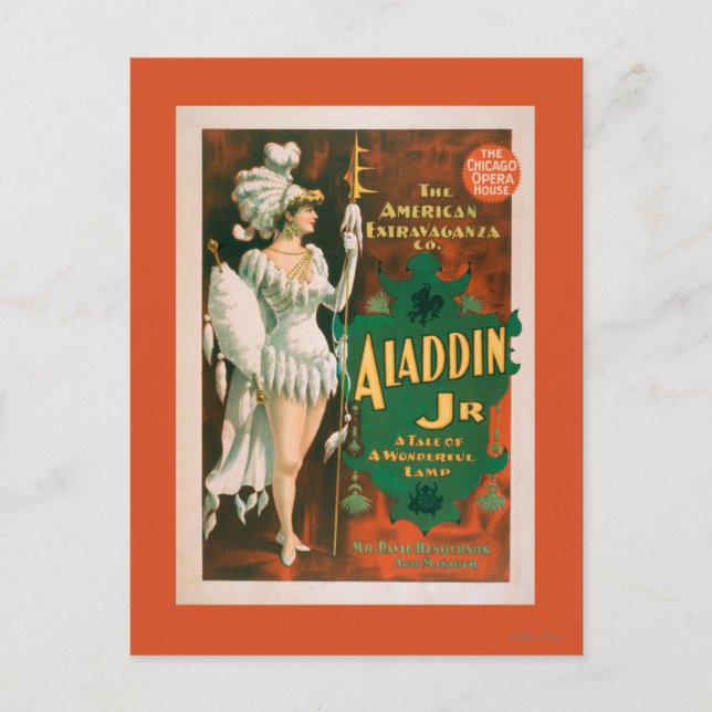 Aladdin Jr. Tale of a Wonderful Lamp Theatre 2 Postcard (Front)