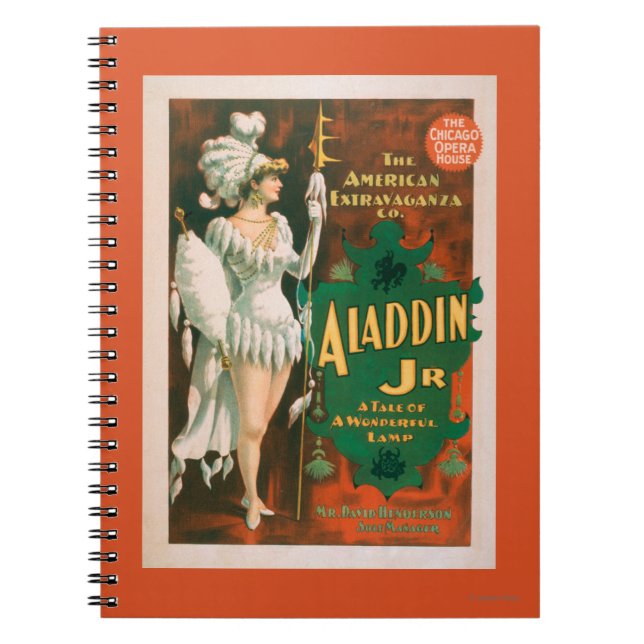 Aladdin Jr. Tale of a Wonderful Lamp Theatre 2 Spiral Notebook (Front)