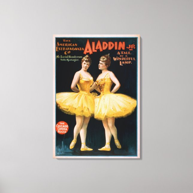 Aladdin Jr. Tale of a Wonderful Lamp Theatre Canvas Print (Front)