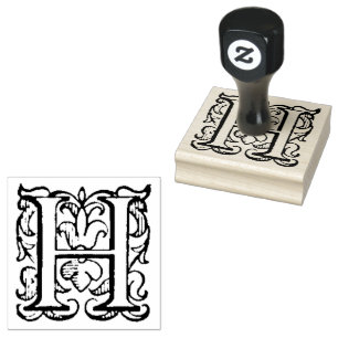 Aladdin O'Brien Capital Letter H Rubber Stamp