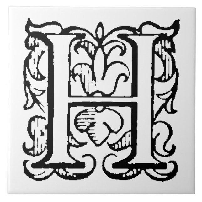 Aladdin O'Brien Capital Letter H  Tile (Front)