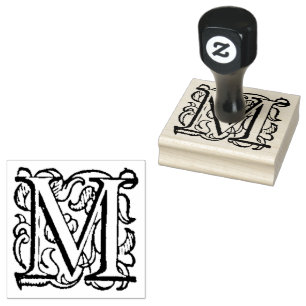 Aladdin O'Brien Capital Letter M Rubber Stamp