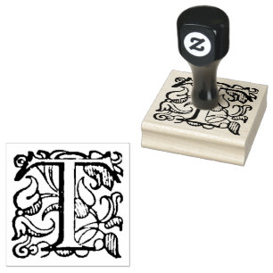 Aladdin O'Brien Capital Letter T Rubber Stamp