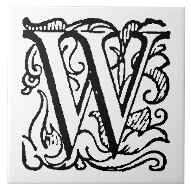 Aladdin O'Brien Capital Letter W Tile (Front)