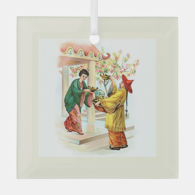 Aladdin's Lamp Glass Tree Decoration (Front)