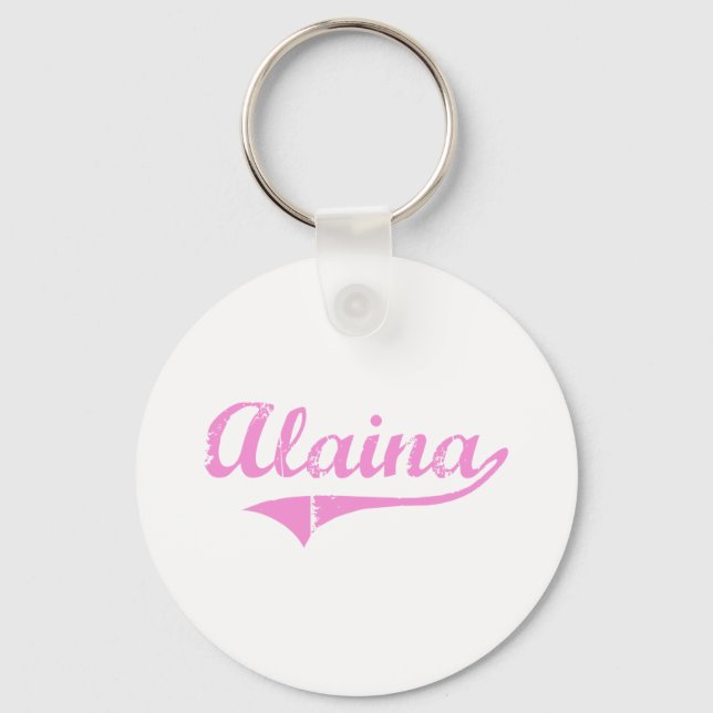 Alaina Classic Style Name Key Ring (Front)