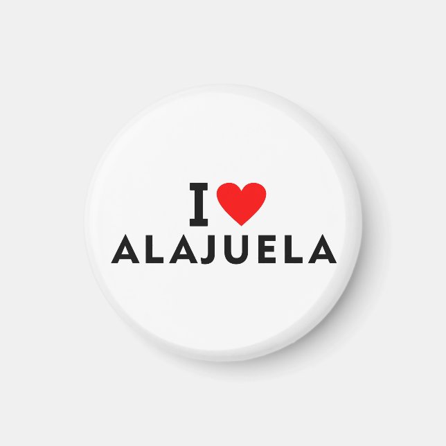 Alajuela Costa Rica love city heart like travel Magnet (Front)