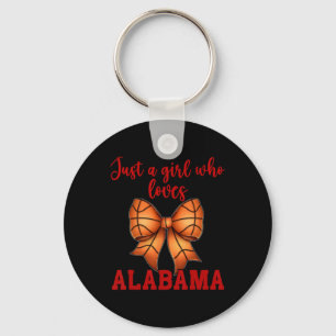 Alama Coquette Sketll Bow Girl Loves Alama Key Ring