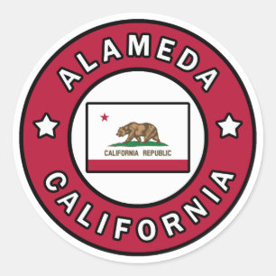 Alameda California Classic Round Sticker