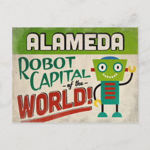 Alameda California Robot Capital - Funny Vintage Postcard