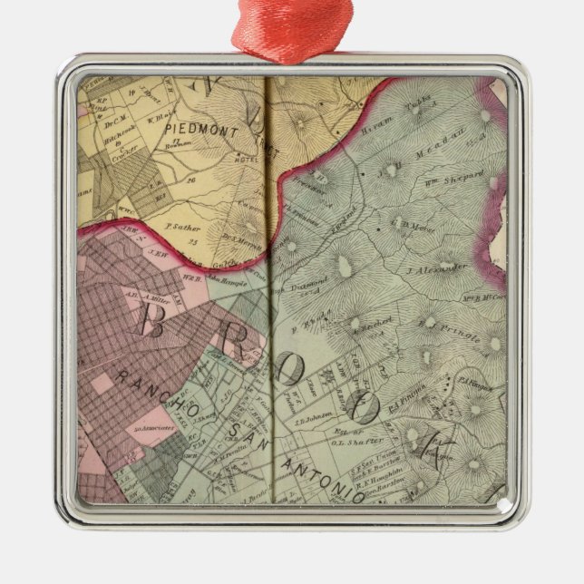 Alameda Co 2 Metal Tree Decoration (Front)