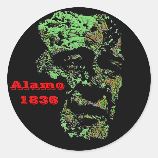 Alamo Classic Round Sticker (Front)