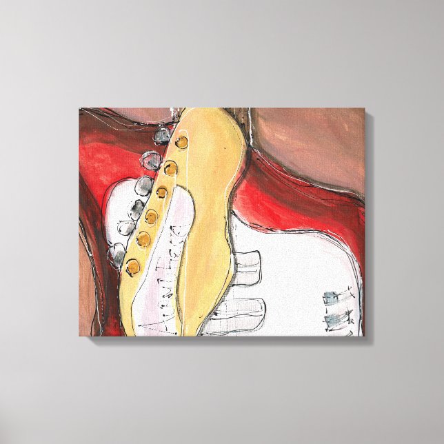 Alamo Guitar 2 Canvas Print (Front)