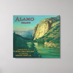Alamo Orange LabelFillmore, CA Canvas Print