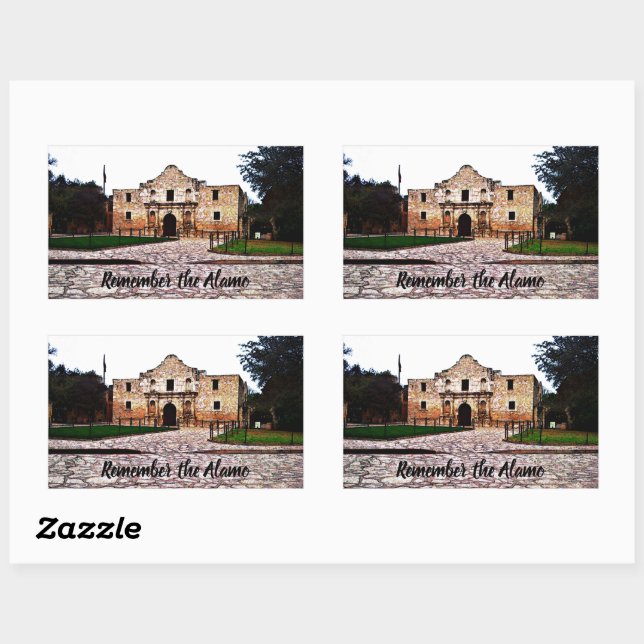 Alamo Rectangle Stickers (Sheet)