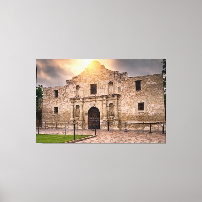 Alamo Under The Rising Sun Canvas Art (Front)