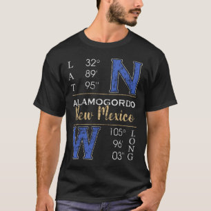 Alamogordo New mexico Latitude and Longitude T-Shirt
