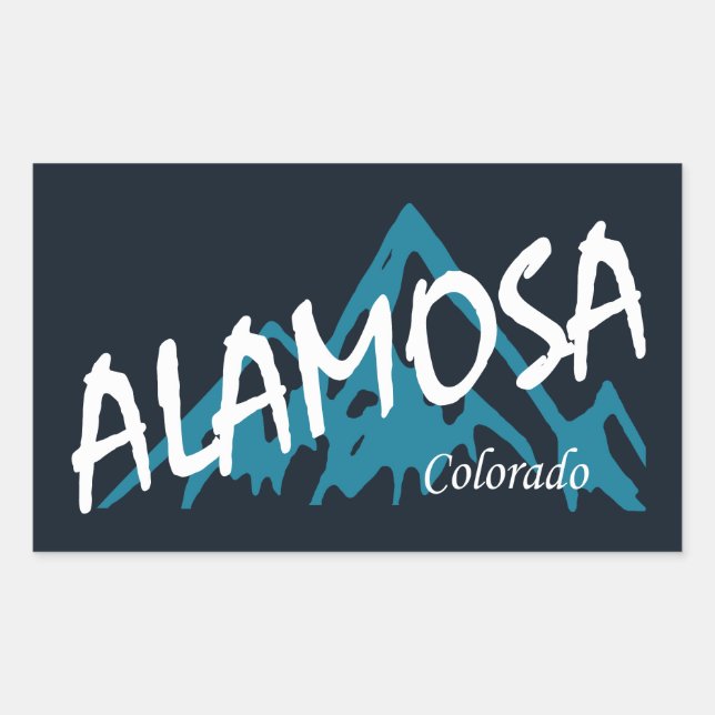 Alamosa Colorado Mountains Rectangular Sticker (Front)