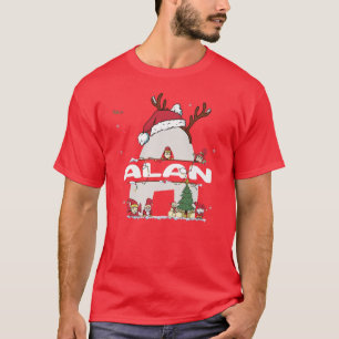 Alan Christmas  w Alan Name for funny Xmas  T-Shirt