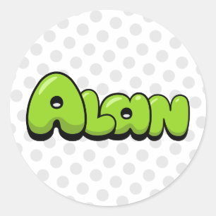 Alan Classic Round Sticker