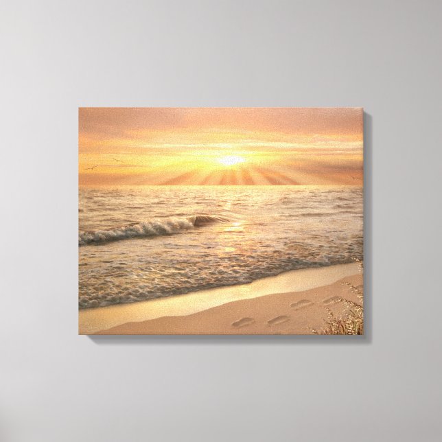 Alan Giana "Footprints in the Sand" Canvas Print (Front)