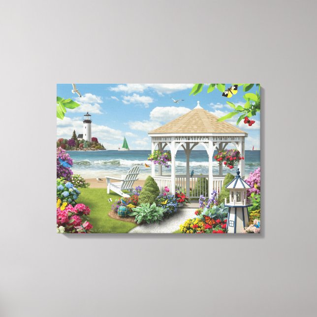 Alan Giana "Gazebo by the Sea" Canvas Print (Front)