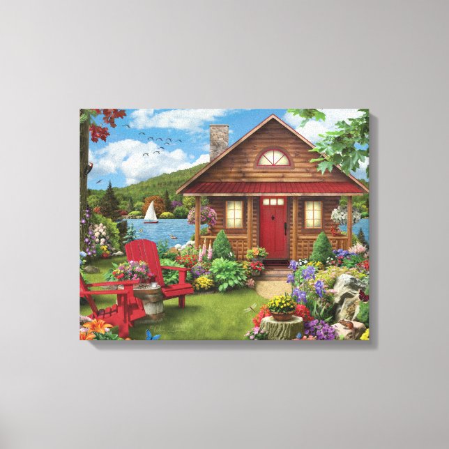 Alan Giana "Lakeside Retreat" Canvas Print (Front)