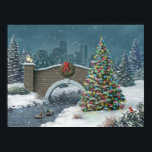 Alan Giana "Peace for a Moment" Poster<br><div class="desc">Stroll through a city park in the falling snow and enjoy "Peace for a Moment",  a lovely Christmas setting by Alan Giana.</div>