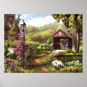 Alan Giana "The Covered Bridge" Poster