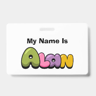 Alan ID Badge