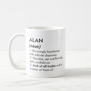 Alan name, Editable name, Custom name Coffee Mug