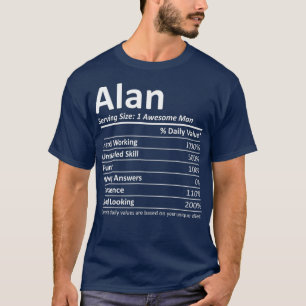 ALAN Nutrition Funny Birthday Personalised Name T-Shirt