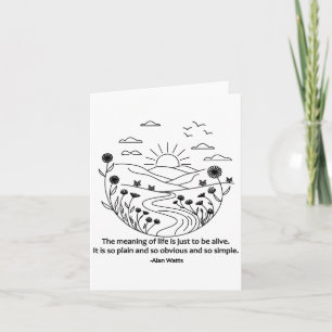 Alan Watts Quote Present Moment Mindfulness Zen Ph Card