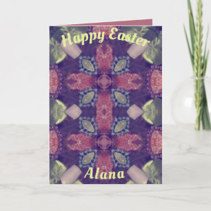 ALANA ~ Easter card pattern ~ Purple Pink Green