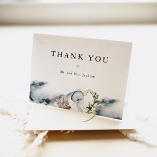 ALANA Tropical Beach Coral Ocean Jelly Fish Thank You Card