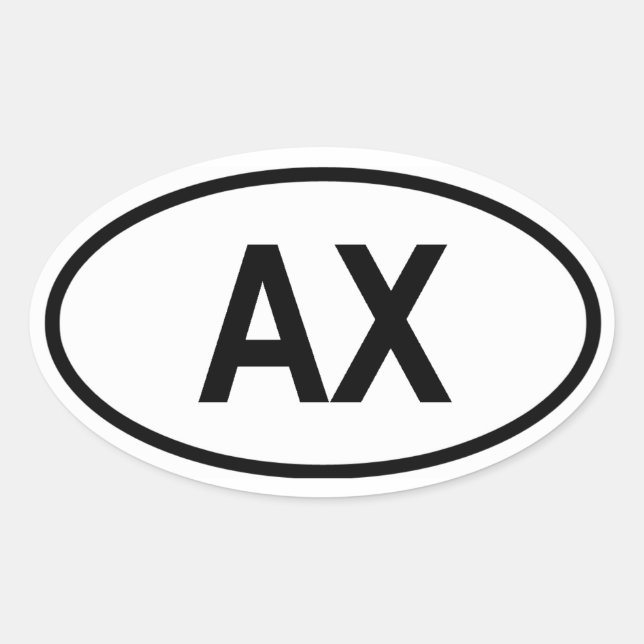 Aland "AX" Oval Sticker (Front)