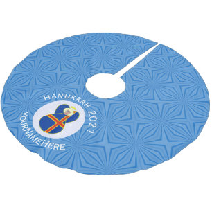 Åland Islander Flag Angel.Hanukkah Brushed Polyester Tree Skirt