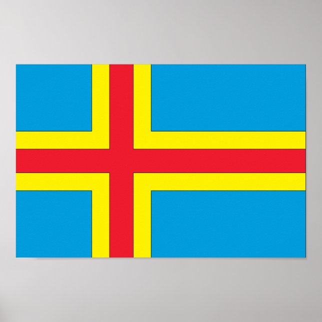 Aland Islands Flag Poster (Front)