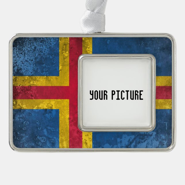 Aland Islands Silver Plated Framed Ornament (Front)